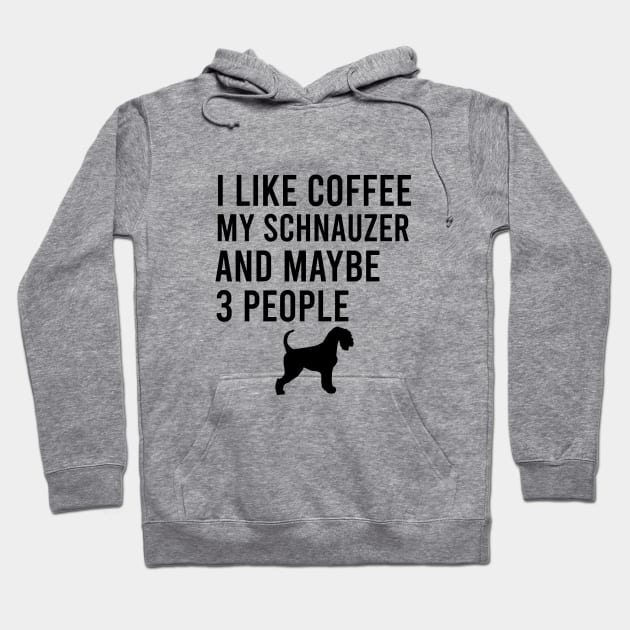 I like coffee my schnauzer and maybe 3 people Hoodie by cypryanus